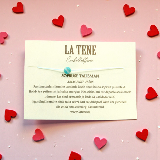 LA TENE erikollektsioon käepael AMASONIIT "SÕPRUSE TALISMAN" БРЕНД LA TENE