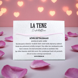 LA TENE erikollektsioon käepael ROOSA KVARTS "SÕPRUSE TALISMAN"