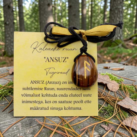 TIIGRIRAUD kaelaehe ruun ANSUZ –  jõud ja kaitse