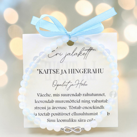 LA TENE erikollektsiooni jalakett opaliidist “Kaitse ja Hingerahu”