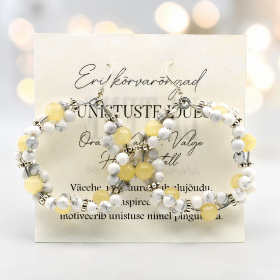 Oranž Kaltsiit kõrvarõngad motivatsiooni ja elujõu sümbol