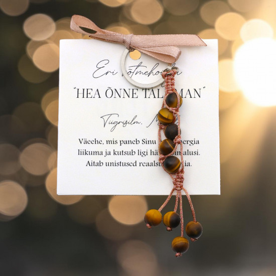 Tiigrisilma kristallist Hea Õnne Talisman võtmehoidja LA TENE erikollektsioonist