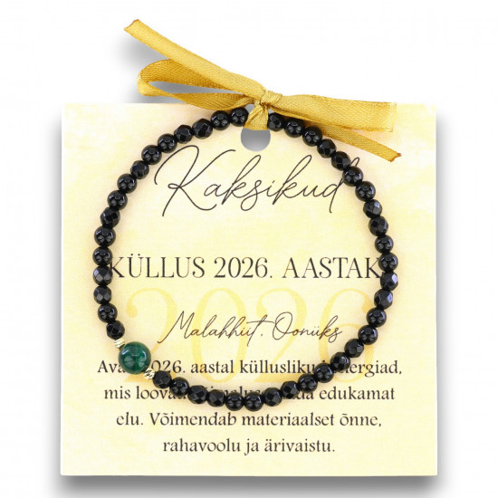 "LA TENE käekett Kaksikud Küllus 2026 Malahhiit Oonüks"