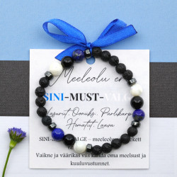 LA TENE meeleolu eri käekett "SINI-MUST-VALGE"