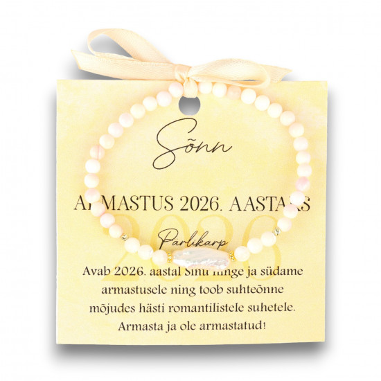 "LA TENE käekett SÕNN Armastus 2026 Pärlikarp"