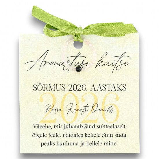 "LA TENE sõrmus armastuse kaitse 2026 Roosa Kvarts ja Oonüks "