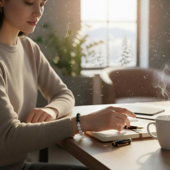 LA TENE meeleolu eri käekett Talvine Harmoonia ja Unistused Roheline Kuldkivi Pärlikarp Preniit