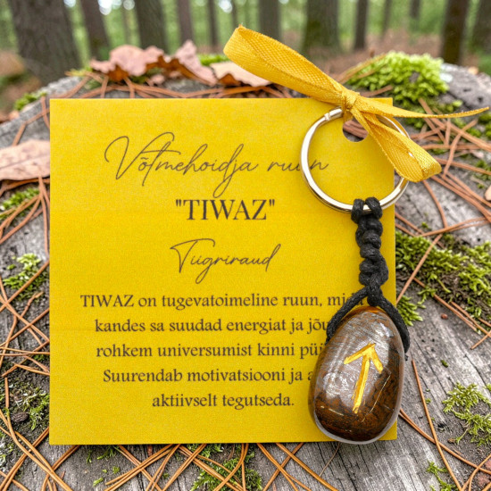Tiigriraud võtmehoidja ruun TIWAZ