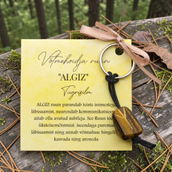 TIIGRISILM võtmehoidja ruun "ALGIZ"