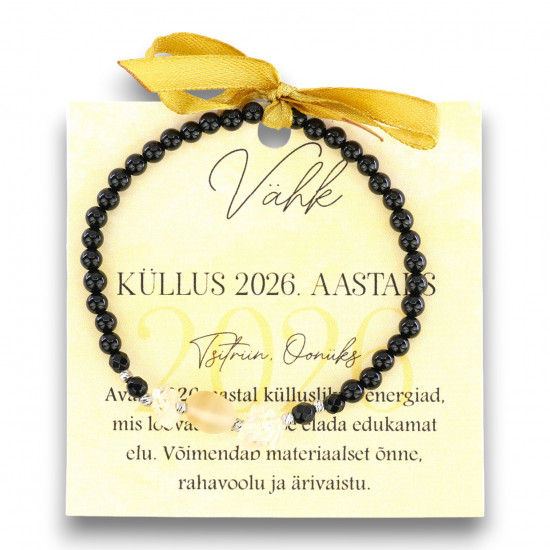 "LA TENE käekett VÄHK Küllus 2026 Tsitriin, Oonüks "