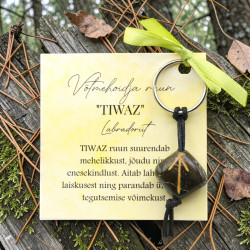 LABRADORIIT võtmehoidja ruun "TIWAZ" 