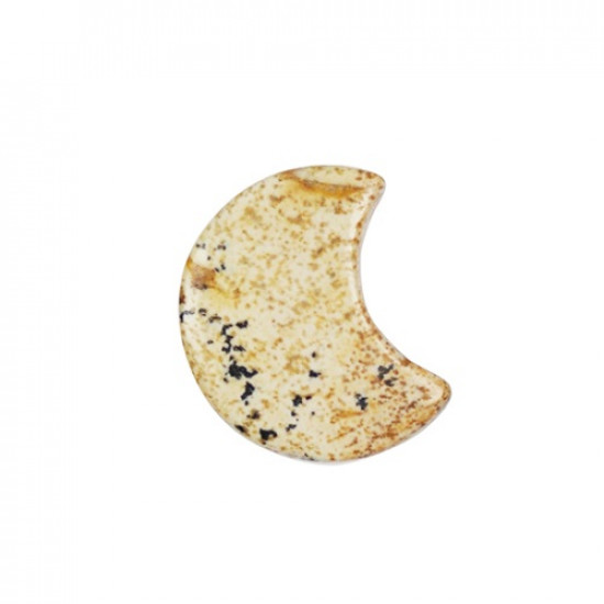 PICTURE JASPER half moon with a hole JEWELLERY PICTURE JASPER half moon with a hole JEWELLERY