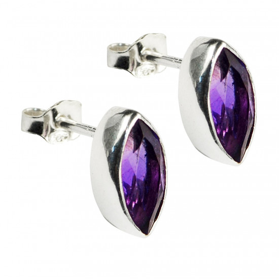 AMETHYST earrings leaf (silver 925) JEWELRY AMETHYST earrings leaf (silver 925) JEWELRY