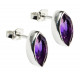 AMETHYST earrings leaf (silver 925) JEWELRY AMETHYST earrings leaf (silver 925) JEWELRY