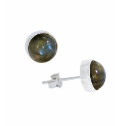 LABRADORIIT kõrvarõngad pooltäpp (hõbe 925)