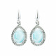 LARIMAR AND SILVER TOPAZ earrings teardrop (silver 925) LARIMAR AND SILVER TOPAZ earrings teardrop (silver 925)