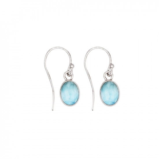 LARIMAR earrings oval (silver 925) LARIMAR earrings oval (silver 925)