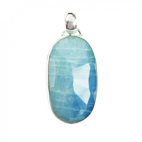 AQUAMARINE pendant faceted (silver 925) AQUAMARINE pendant faceted (silver 925)