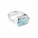LARIMAR ring square (silver 925) JEWELLERIES LARIMAR ring square (silver 925) JEWELLERIES