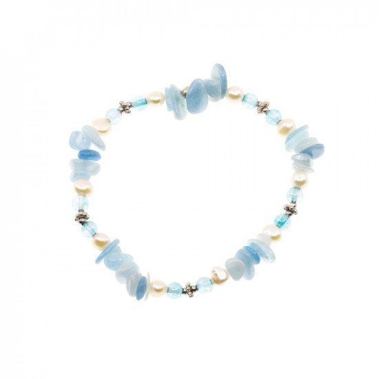 AKVAMARIIN, AQUA AURA ja PÄRL käekett AKVAMARIIN, AQUA AURA ja PÄRL käekett