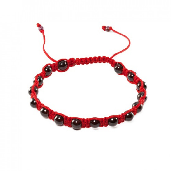 GARNET bracelet shamballa (pearl 6 mm) JEWELLERIES GARNET bracelet shamballa (pearl 6 mm) JEWELLERIES