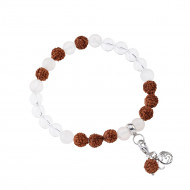 MÄEKRISTALL, RUDRAKSHA, OM SÜMBOL käekett (hõbe 925) MÄEKRISTALL, RUDRAKSHA, OM SÜMBOL käekett (hõbe 925)