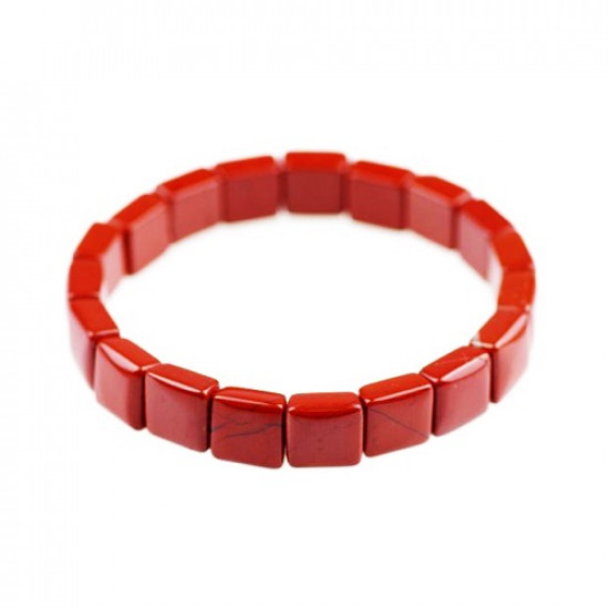 RED JASPER bracelet (10*10 mm crystal) JEWELRY RED JASPER bracelet (10*10 mm crystal) JEWELRY
