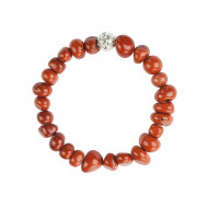 PUNANE JASPIS käekett nugget pärliga PUNANE JASPIS käekett nugget pärliga