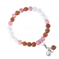 RODOKROSIIT, MÄEKRISTALL, RUDRAKSHA, OM SÜMBOL käekett (hõbe 925) RODOKROSIIT, MÄEKRISTALL, RUDRAKSHA, OM SÜMBOL käekett (hõbe 925)
