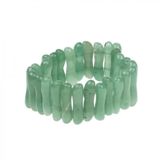 GREEN AVENTURINE bracelet (6*27 mm crystal ) GREEN AVENTURINE bracelet (6*27 mm crystal )