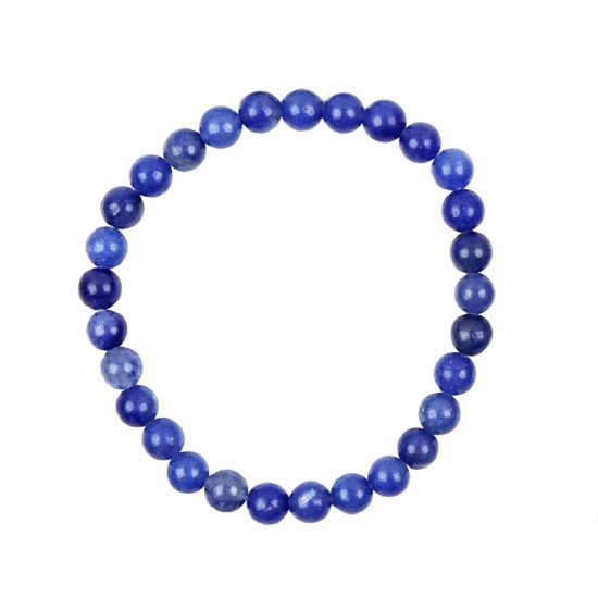 BLUE QUARTZ bracelet (pearl 6 mm) JEWELLERIES BLUE QUARTZ bracelet (pearl 6 mm) JEWELLERIES