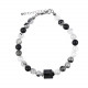 TOURMALATED QUARTZ and BLACK TOURMALINE bracelet (silver 925) TOURMALATED QUARTZ and BLACK TOURMALINE bracelet (silver 925)