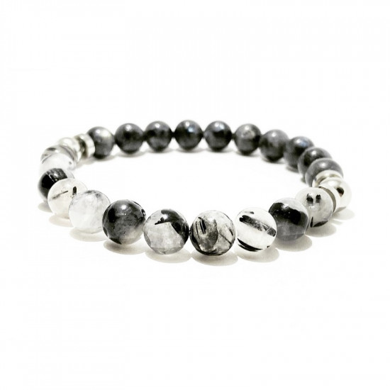 TOURMALATED QUARTZ bracelet (pearl 10 mm) TOURMALATED QUARTZ bracelet (pearl 10 mm)
