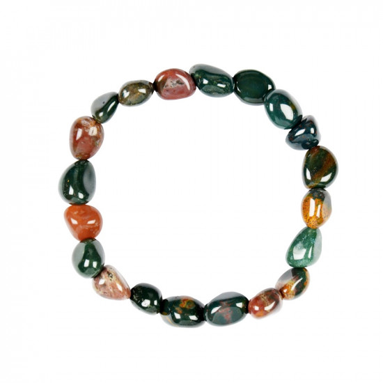 BLOODSTONE bracelet nugget (pearl ca 15 mm) JEWELLERIES BLOODSTONE bracelet nugget (pearl ca 15 mm) JEWELLERIES