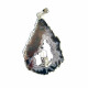 AGATE and ROCK CRYSTAL pendant geode (metal silvered) JEWELRY AGATE and ROCK CRYSTAL pendant geode (metal silvered) JEWELRY