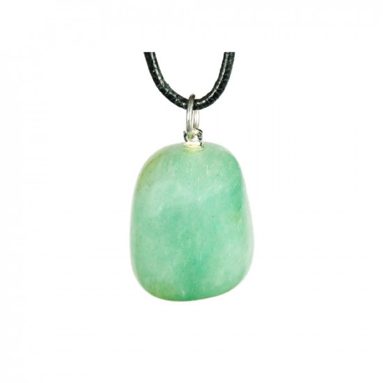 GREEN AVENTURINE pendant (metal end) GREEN AVENTURINE pendant (metal end)