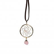 ROOSA KVARTS ripats unenäopüüdja (metall ülekullatud) ROOSA KVARTS ripats unenäopüüdja (metall ülekullatud)