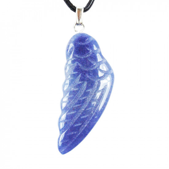 BLUE QUARTZ pendant angel wing (metal) JEWELLERIES BLUE QUARTZ pendant angel wing (metal) JEWELLERIES