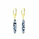 La Tene earrings "SNOWFLAKE OBSIDIAN" oblong closed clasp La Tene earrings "SNOWFLAKE OBSIDIAN" oblong closed clasp