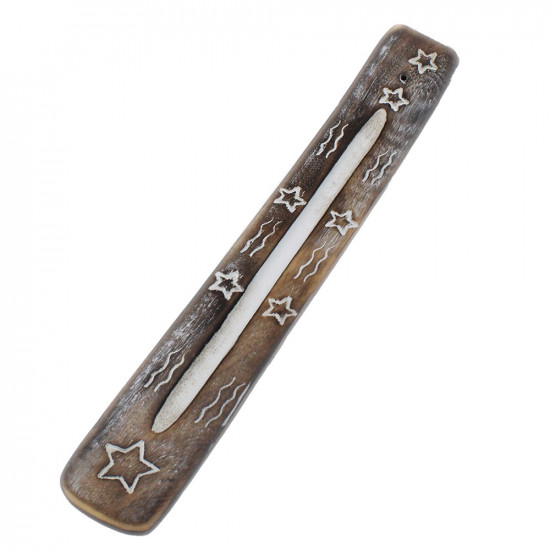 INCENSE HOLDER with white stars and waves INCENSE HOLDER with white stars and waves