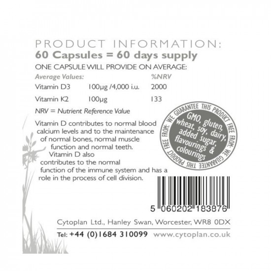 CYTOPLAN D3- ja K2-VITAMIIN HEALTH PRODUCTS CYTOPLAN D3- ja K2-VITAMIIN HEALTH PRODUCTS