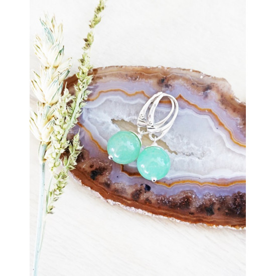 La Tene earrings "GREEN AVENTURINE" La Tene earrings "GREEN AVENTURINE"