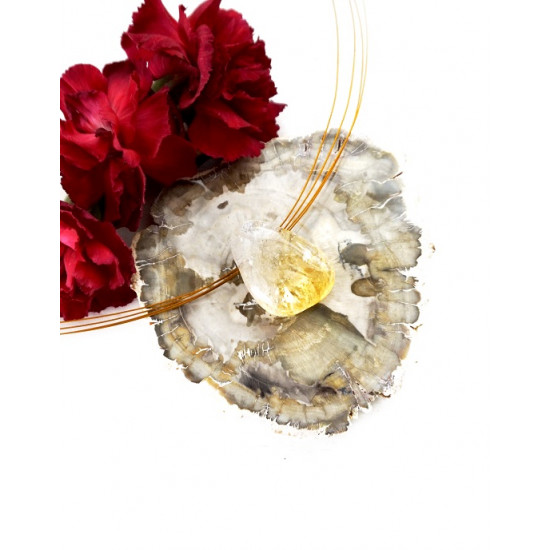 CITRINE with a hole JEWELLERIES CITRINE with a hole JEWELLERIES