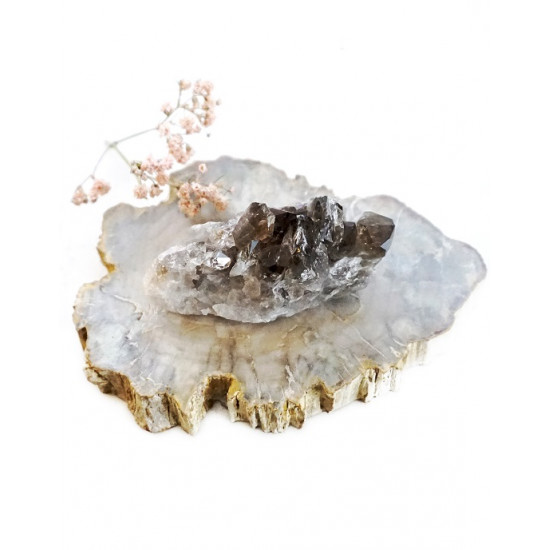 SMOKY QUARTZ geode CRYSTALS SMOKY QUARTZ geode CRYSTALS