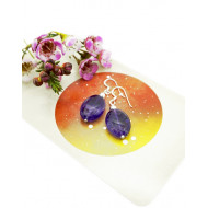 AMETÜST kõrvarõngad ovaalsed (hõbe 925)