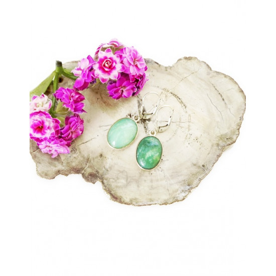 CHRYSOPRASE earrings drop (silver 925) JEWELRY CHRYSOPRASE earrings drop (silver 925) JEWELRY