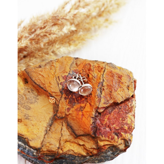 ROCK CRYSTAL earrings half spot (silver 925) ROCK CRYSTAL earrings half spot (silver 925)