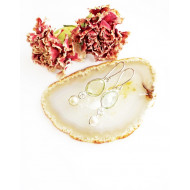 PRASIOLIIT, HÕBETOPAAS, PÄRL kõrvarõngad (hõbe 925) PRASIOLIIT, HÕBETOPAAS, PÄRL kõrvarõngad (hõbe 925)