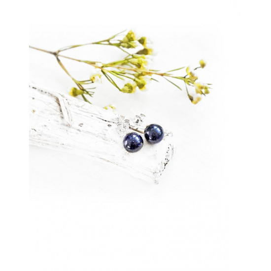 BLUE GOLDSTONE earrings spot (silver 925) JEWELLERIES BLUE GOLDSTONE earrings spot (silver 925) JEWELLERIES
