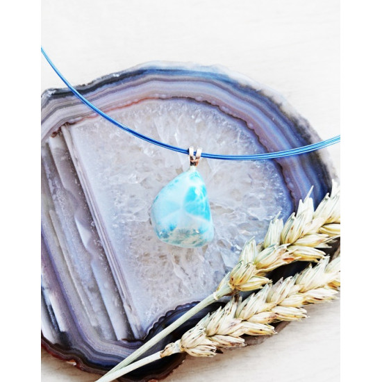 LARIMAR pendant closed clasp (silver 925) JEWELRY LARIMAR pendant closed clasp (silver 925) JEWELRY